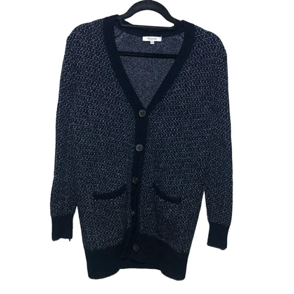 Madwell Bird's Eye Maysfield Cardigan Sweater in Coziest Yarn